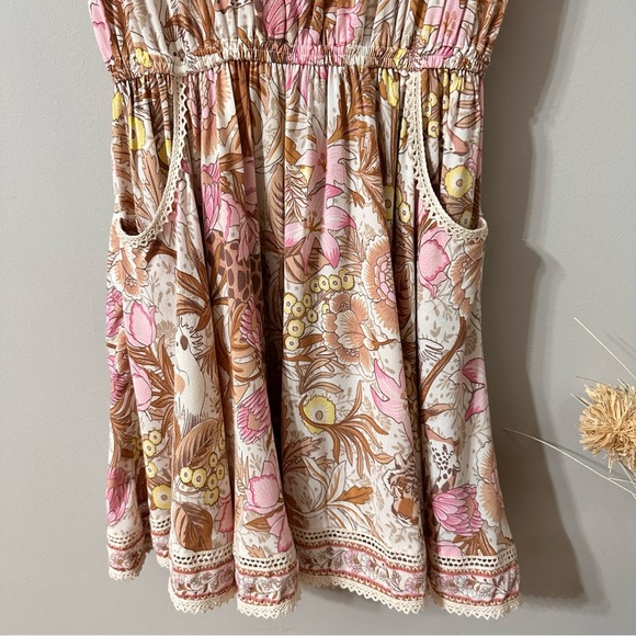 Spell & The Gypsy Jungle Floral boho Mini Dress with Pockets size XS - Picture 16 of 16